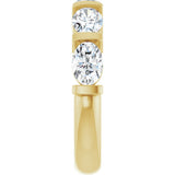 10K Gold Oval Lab-Grown Diamond Bar Channel-Set Anniversary Band – 9/10–2 CTW - Yellow Gold - view 4