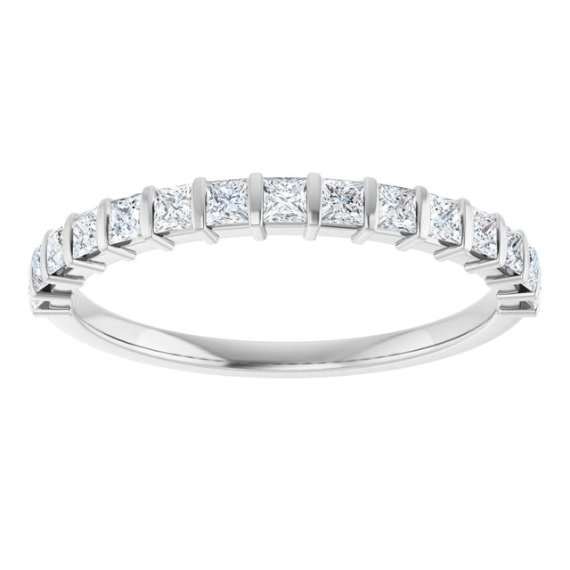 Platinum Square Lab-Grown Diamond Bar Channel-Set Anniversary Band – 1/3–2 3/4 CTW - view 3