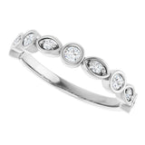 Platinum Round Natural Diamond Anniversary Band – 1/8–5/8 CTW - view 5