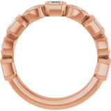 14K Gold Asscher Natural Diamond Anniversary Band – 3/8–9/10 CTW - Rose Gold - view 2