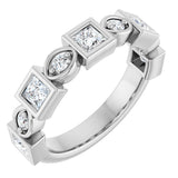 Platinum Square Natural Diamond Anniversary Band – 1/5–9/10 CTW