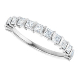 Platinum Square Lab-Grown Diamond Bar Channel-Set Anniversary Band – 1/3–2 3/4 CTW - view 5