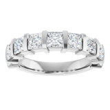 Platinum Square Natural Diamond Bar Channel-Set Anniversary Band – 3/8–2 3/4 CTW - view 3