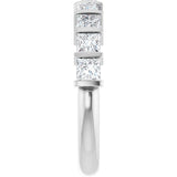Platinum Square Lab-Grown Diamond Bar Channel-Set Anniversary Band – 1/3–2 3/4 CTW - view 4