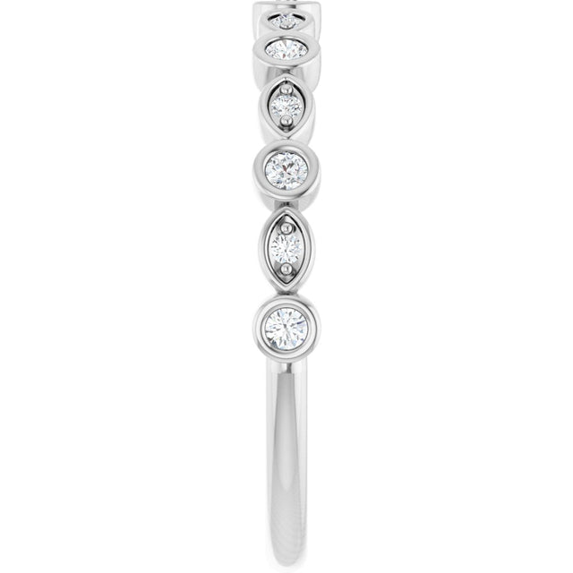 Platinum Round Lab-Grown Diamond Anniversary Band – 1/6–1/3 CTW - view 4