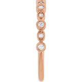 14K Gold Round Lab-Grown Diamond Anniversary Band – 1/6–1/3 CTW - Rose Gold - view 4