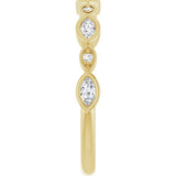 14K Gold Marquise Lab-Grown Diamond Anniversary Band – 1/6–1/3 CTW - Yellow Gold - view 4