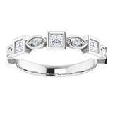 Platinum Square Natural Diamond Anniversary Band – 1/5–9/10 CTW - view 3