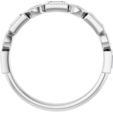 Platinum Straight Baguette Natural Diamond Anniversary Band – 1/5–5/8 CTW - view 2