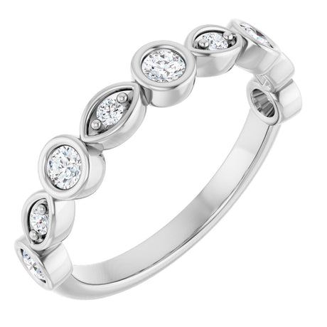Platinum Round Lab-Grown Diamond Anniversary Band – 1/6–1/3 CTW