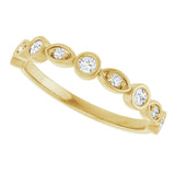 14K Gold Round Lab-Grown Diamond Anniversary Band – 1/6–1/3 CTW - Yellow Gold - view 5