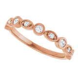 14K Gold Round Lab-Grown Diamond Anniversary Band – 1/6–1/3 CTW - Rose Gold - view 5