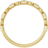 14K Gold Square Natural Diamond Anniversary Band – 1/5–9/10 CTW - Yellow Gold - view 2