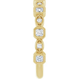 14K Gold Asscher Natural Diamond Anniversary Band – 3/8–9/10 CTW - Yellow Gold - view 4