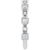 Platinum Asscher Natural Diamond Anniversary Band – 3/8–9/10 CTW - view 4