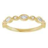 14K Gold Marquise Lab-Grown Diamond Anniversary Band – 1/6–1/3 CTW - Yellow Gold - view 3