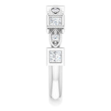 14K Gold Square Natural Diamond Anniversary Band – 1/5–9/10 CTW - White Gold - view 4