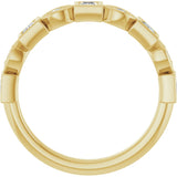 14K Gold Square Natural Diamond Anniversary Band – 1/5–9/10 CTW - Yellow Gold - view 2