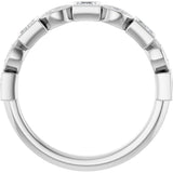14K Gold Square Natural Diamond Anniversary Band – 1/5–9/10 CTW - White Gold - view 2