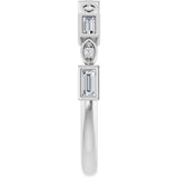 Platinum Straight Baguette Natural Diamond Anniversary Band – 1/5–5/8 CTW - view 4