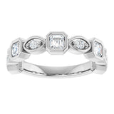 Platinum Asscher Natural Diamond Anniversary Band – 3/8–9/10 CTW - view 3