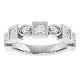 Platinum Square Natural Diamond Anniversary Band – 1/5–9/10 CTW - view 3