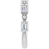 Platinum Straight Baguette Natural Diamond Anniversary Band – 1/5–5/8 CTW - view 4