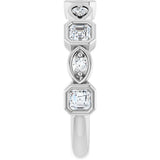 Platinum Asscher Natural Diamond Anniversary Band – 3/8–9/10 CTW - view 4