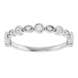 Platinum Round Natural Diamond Anniversary Band – 1/8–5/8 CTW - view 3