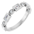 Platinum Straight Baguette Natural Diamond Anniversary Band – 1/5–5/8 CTW