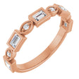14K Gold Straight Baguette Natural Diamond Anniversary Band – 1/5–5/8 CTW - Rose Gold