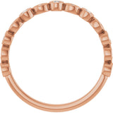 14K Gold Round Natural Diamond Anniversary Band – 1/8–5/8 CTW - Rose Gold - view 2