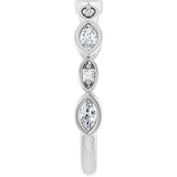 Platinum Marquise Natural Diamond Anniversary Band – 1/6–3/8 CTW - view 4