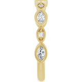 14K Gold Marquise Lab-Grown Diamond Anniversary Band – 1/6–1/3 CTW - Yellow Gold - view 4