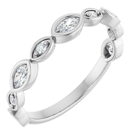 Platinum Marquise Lab-Grown Diamond Anniversary Band – 1/6–1/3 CTW