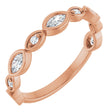14K Gold Marquise Lab-Grown Diamond Anniversary Band – 1/6–1/3 CTW - Rose Gold