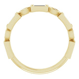 14K Gold Straight Baguette Natural Diamond Anniversary Band – 1/5–5/8 CTW - Yellow Gold - view 2