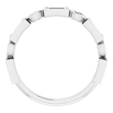 14K Gold Straight Baguette Natural Diamond Anniversary Band – 1/5–5/8 CTW - White Gold - view 2