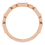 14K Gold Straight Baguette Natural Diamond Anniversary Band – 1/5–5/8 CTW - Rose Gold - view 2