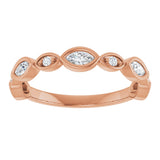 14K Gold Marquise Lab-Grown Diamond Anniversary Band – 1/6–1/3 CTW - Rose Gold - view 3