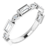 Platinum Straight Baguette Natural Diamond Anniversary Band – 1/5–5/8 CTW