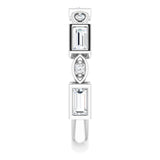 14K Gold Straight Baguette Natural Diamond Anniversary Band – 1/5–5/8 CTW - White Gold - view 4
