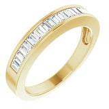 18K Gold Straight Baguette Natural Diamond Channel-Set Anniversary Band – 2.4x1.2 mm Stones