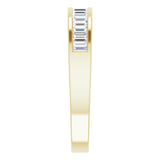 18K Gold Straight Baguette Natural Diamond Channel-Set Anniversary Band – 2.4x1.2 mm Stones - view 4