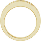 14K Gold Straight Baguette Natural Diamond Channel-Set Anniversary Band – 2.4x1.2 mm Stones - Yellow Gold - view 2