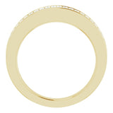 14K Gold Straight Baguette Natural Diamond Channel-Set Anniversary Band – 2.4x1.2 mm Stones - Yellow Gold - view 2