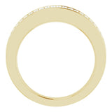 14K Gold Straight Baguette Natural Diamond Channel-Set Anniversary Band – 2.4x1.2 mm Stones - Yellow Gold - view 2