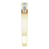 14K Gold Straight Baguette Natural Diamond Channel-Set Baguette Tapered Anniversary Band – 2x1.1 mm Stones - Yellow Gold - view 4