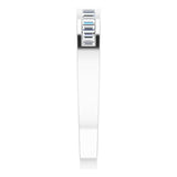 14K Gold Straight Baguette Natural Diamond Channel-Set Baguette Tapered Anniversary Band – 2x1.1 mm Stones - White Gold - view 4