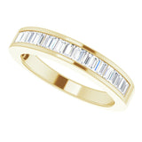 18K Gold Straight Baguette Natural Diamond Channel-Set Anniversary Band – 2.4x1.2 mm Stones - view 5